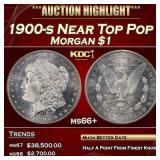 1900-s Morgan Dollar Near Top Pop $1 ms66+ SEGS