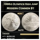 1996-d Olympics High Jump Modern Commem Dollar $1