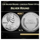 1 oz Silver Round - Lincoln Penny Style