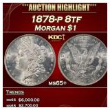 1878-p 8tf Morgan Dollar $1 ms65+ SEGS