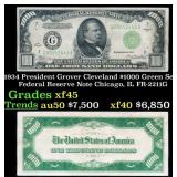 1934 $1000 Green Seal Federal Reserve Note Preside