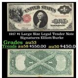 1917 $1 Large Size Legal Tender Note Grades Select