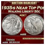 1935-s Walking Liberty Half Dollar Near Top Pop 50