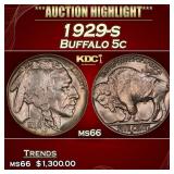 1929-s Buffalo Nickel 5c ms66 SEGS