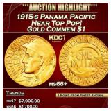 1915-s Panama Pacific Gold Commem Dollar Near Top