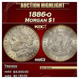 1886-o Morgan Dollar $1 ms63 USCG