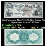 1880 $10 United States Note "Jackass Note" Grades