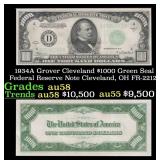 1934A $1000 Green Seal Federal Reserve Note Presid