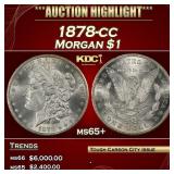 1878-cc Morgan Dollar $1 ms65+ SEGS