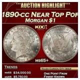 1890-cc Morgan Dollar Near Top Pop $1 ms65+ SEGS