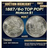 1887/6-o Morgan Dollar TOP POP! $1 ms65 SEGS