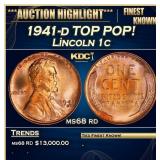 1941-d Lincoln Cent TOP POP! 1c ms68 rd SEGS