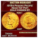 1915-s Panama Pacific Gold Commem Dollar Near Top