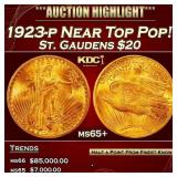1923-p Gold St. Gaudens Double Eagle Near Top Pop!