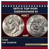 1977-d Eisenhower Dollar TOP POP! $1 ms67 SEGS