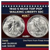 1946-s Walking Liberty Half Dollar Near Top Pop 50