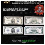 Complete Set of $5 Small Size Blue Seal Silver Cer