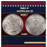 1881-p Morgan Dollar $1 Grades Select+ Unc