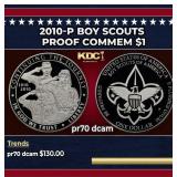 2010-P Boy Scouts Proof Modern Commem Dollar $1 pr
