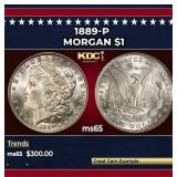 1889-p Morgan Dollar $1 Grades GEM Unc