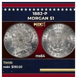 1882-p Morgan Dollar $1 Grades Choice Unc
