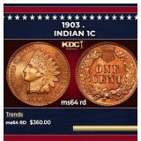1903 Indian Cent . 1c Grades Choice Unc RD
