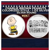 Charlie Brown Peanuts Colorized Style - 1 oz Silve