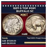 1937-s Buffalo Nickel TOP POP! 5c ms68 SEGS