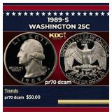 1989-s Proof Washington Quarter 25c pr70 dcam SEGS
