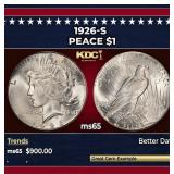 1926-s Peace Dollar $1 Grades GEM Unc