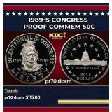 1989-S Congress Proof Modern Commem Half Dollar 50