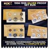 1956-1959 Silver Proof Set Run in Original Governm