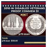 2010-W Disabled Veterans Proof Modern Commem Dolla