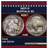 1927-p Buffalo Nickel 5c Grades GEM Unc