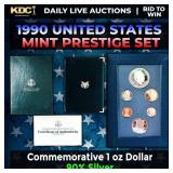 1990 United States Mint Prestige Proof Set 6 Coins