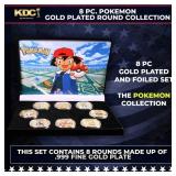 8 Coin Pokemon Gold Plated and Foiled Round Collec