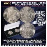1878 7TF & 1878-S 2 Coin Morgan Silver Dollar Set