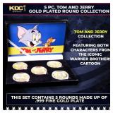 5 Coin Tom and Jerry Gold Plated Round Collection