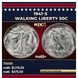 1941-s Walking Liberty Half Dollar 50c Grades GEM+