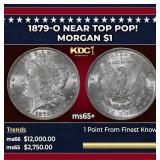 1879-o Morgan Dollar Near Top Pop! $1 ms65+ SEGS