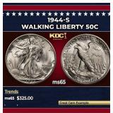 1944-s Walking Liberty Half Dollar 50c Grades GEM