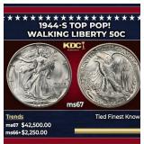 1944-s Walking Liberty Half Dollar TOP POP! 50c ms