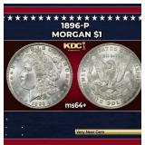 1896-p Morgan Dollar $1 Grades Choice+ Unc