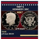1987-s Proof Kennedy Half Dollar 50c pr70 dcam SEG