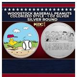 Woodstock Baseball Peanuts Colorized Style - 1 oz