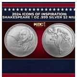 2024 Icons of Inspiration: Shakespeare 1 oz .999 S