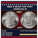 1882-s Morgan Dollar Near Top Pop! $1 ms67+ SEGS