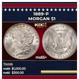 1889-p Morgan Dollar $1 Grades GEM+ Unc