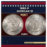1885-p Morgan Dollar $1 Grades Choice+ Unc