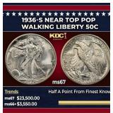 1936-s Walking Liberty Half Dollar Near Top Pop 50